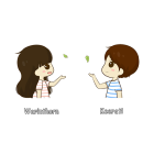 เคสคู่การ์ตูน-เด็กชาย-หญิง-มีใบไม้ร่วง